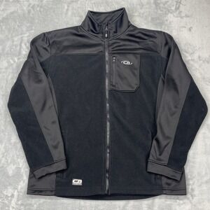 CB Sport Fleece Jacket Mens Size XL Black Thermotech Mock Neck Full Zip Outdoor
